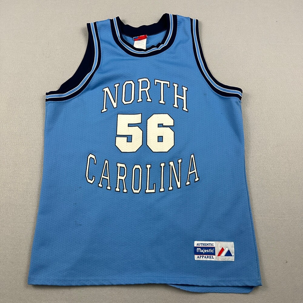 Vintage North Carolina Tar Heels Jersey Men Large Blue Majestic #56 USA L *